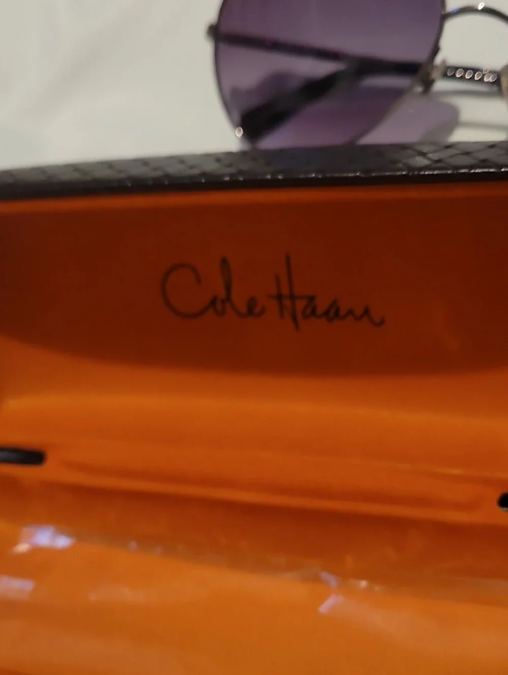 Cole Haan Aviator Sunglasses with Purple Lenses